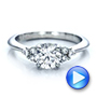  Platinum Custom Diamond Engagement Ring - Video -  100810 - Thumbnail