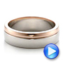  14K Gold And 14k Rose Gold Custom Two-tone Men's Band - Video -  100825 - Thumbnail