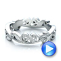 14k White Gold Custom Organic Diamond Eternity Band - Video -  100843 - Thumbnail