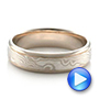 Custom Men's Mokume Wedding Band - Video -  100844 - Thumbnail