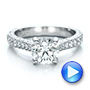  Platinum Custom Diamond Pave Engagement Ring - Video -  100853 - Thumbnail