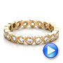 18k Yellow Gold Custom Bezel Set Diamond Eternity Wedding Ring - Video -  100871 - Thumbnail