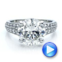 14k White Gold 14k White Gold Custom Diamond Engagement Ring - Video -  100872 - Thumbnail