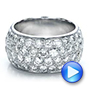 14k White Gold 14k White Gold Custom Pave Diamond Wedding Ring - Video -  100875 - Thumbnail