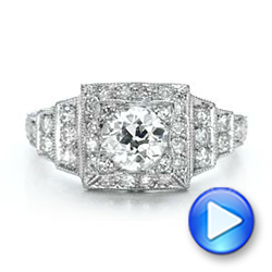 Estate Diamond Engagement Ring - Video -  100899 - Thumbnail