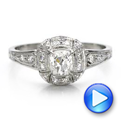 Estate Diamond Engagement Ring - Video -  100906 - Thumbnail