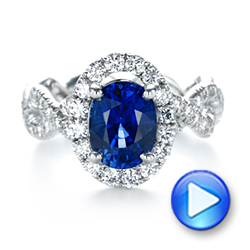  Platinum Platinum Twisted Oval Eternity Engagement Ring - Video -  101032 - Thumbnail