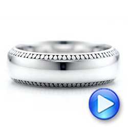 Men's Engraved Wedding Band - Video -  101039 - Thumbnail