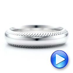 Men's Engraved Wedding Band - Video -  101046 - Thumbnail