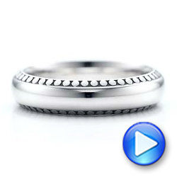 Men's Engraved Wedding Band - Video -  101047 - Thumbnail