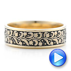 Men's Engraved Wedding Band - Video -  101050 - Thumbnail