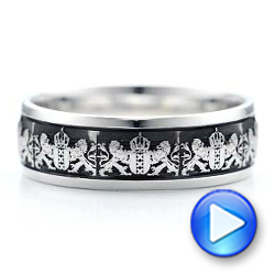 Men's Engraved Wedding Band - Video -  101053 - Thumbnail