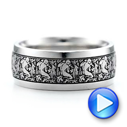 Women's Engraved Wedding Band - Video -  101065 - Thumbnail