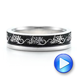 Women's Engraved Wedding Band - Video -  101067 - Thumbnail