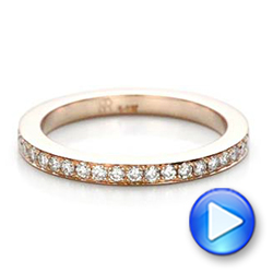 18k Rose Gold 18k Rose Gold Custom Diamond Wedding Band - Video -  101167 - Thumbnail