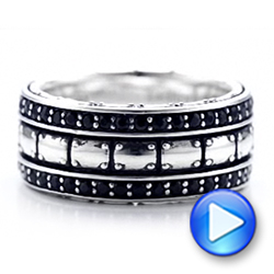 Men's Sterling Silver Brick Band - Video -  101177 - Thumbnail