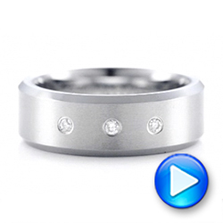 Men's Satin Finish Tungsten Band - Video -  101188 - Thumbnail