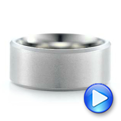 Men's White Tungsten Satin Finish Band - Video -  101203 - Thumbnail