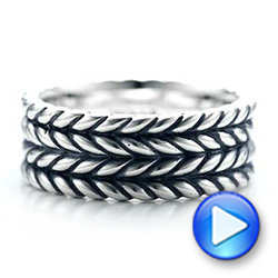 Men's Sterling Silver Braided Band - Video -  101206 - Thumbnail