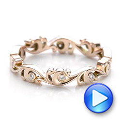 18k Rose Gold 18k Rose Gold Custom Organic Diamond Eternity Band - Video -  101221 - Thumbnail