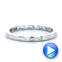  Platinum Platinum Eternity Baguette Diamond Wedding Band - Video -  101868 - Thumbnail