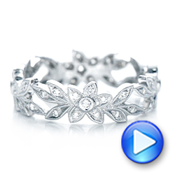  Platinum Platinum Flower Eternity Band - Video -  101873 - Thumbnail