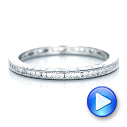 14k White Gold 14k White Gold Channel Set Diamond Stackable Eternity Band - Video -  101893 - Thumbnail