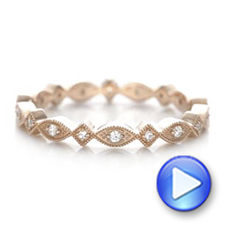 18k Rose Gold Diamond Stackable Eternity Band - Video -  101897 - Thumbnail