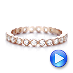 14k Rose Gold 14k Rose Gold Diamond Stackable Eternity Band - Video -  101905 - Thumbnail