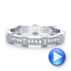 14k White Gold 14k White Gold Diamond Stackable Eternity Band - Video -  101922 - Thumbnail