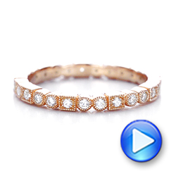 18k Rose Gold Diamond Stackable Eternity Band - Video -  101923 - Thumbnail
