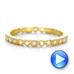 14k Yellow Gold 14k Yellow Gold Diamond Stackable Eternity Band - Video -  101924 - Thumbnail