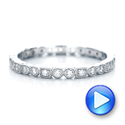 18k White Gold Diamond Stackable Eternity Band - Video -  101925 - Thumbnail