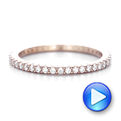 14k Rose Gold 14k Rose Gold Diamond Stackable Eternity Band - Video -  101926 - Thumbnail