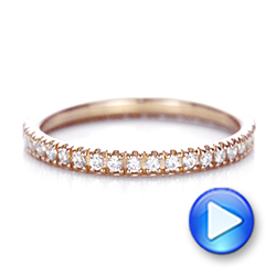 14k Rose Gold 14k Rose Gold Diamond Stackable Eternity Band - Video -  101927 - Thumbnail