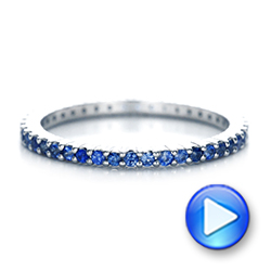  Platinum Platinum Blue Sapphire Stackable Eternity Band - Video -  101928 - Thumbnail