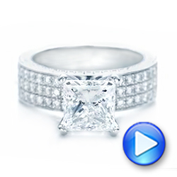 18k White Gold 18k White Gold Pave Diamond Engagement Ring - Video -  102017 - Thumbnail