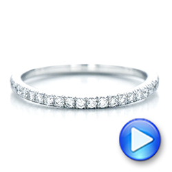 14k White Gold 14k White Gold Custom Diamond Wedding Band - Video -  102023 - Thumbnail