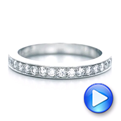 18k White Gold 18k White Gold Custom Diamond Wedding Band - Video -  102043 - Thumbnail