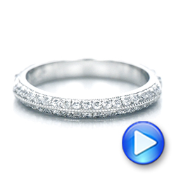 18k White Gold 18k White Gold Custom Diamond Wedding Band - Video -  102051 - Thumbnail