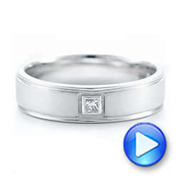  Platinum Custom Diamond Men's Band - Video -  102072 - Thumbnail