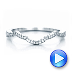 18k White Gold 18k White Gold Custom Diamond Wedding Band - Video -  102139 - Thumbnail