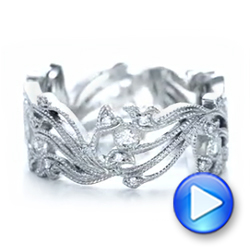  Platinum Custom Organic Diamond Eternity Band - Video -  102159 - Thumbnail