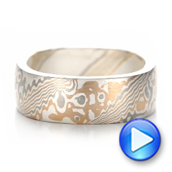 Custom Men's Mokume Square Band - Video -  102165 - Thumbnail