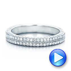 14k White Gold 14k White Gold Custom Diamond Eternity Wedding Band - Video -  102173 - Thumbnail