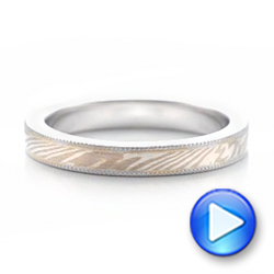 Custom Mokume Wedding Band - Video -  102200 - Thumbnail