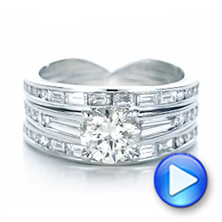 Custom Diamond Bridal Set - Video -  102205 - Thumbnail