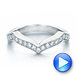 18k White Gold 18k White Gold Custom Diamond Wedding Band - Video -  102234 - Thumbnail