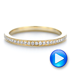 18k Yellow Gold 18k Yellow Gold Custom Diamond Wedding Band - Video -  102237 - Thumbnail