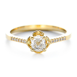 18k Yellow Gold 18k Yellow Gold Custom Diamond And Yellow Sapphire Engagement Ring - Video -  102240 - Thumbnail